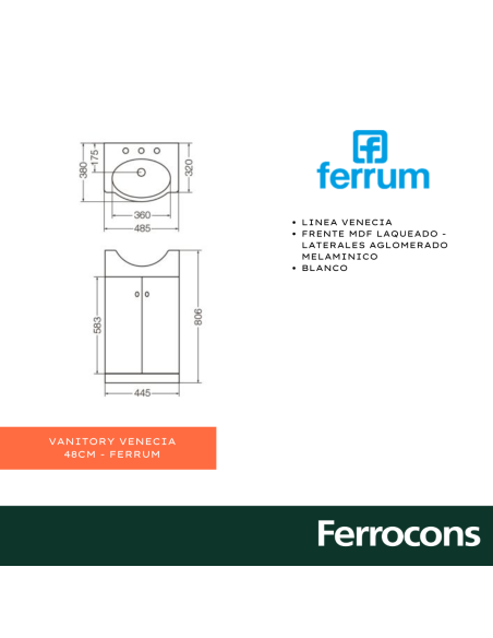 FERRUM VANITORY VENECIA 48CM